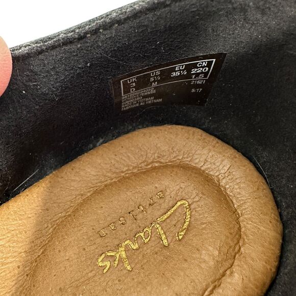 Clarks Artisan Black Mary Jane Hook and Loop Leather Comfort Shoes Size 5.5 - Picture 6 of 6